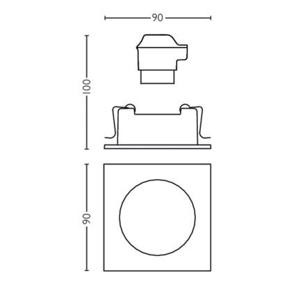 Philips 50191/87/PN - Rippvalgusti MYLIVING ENNEPER 1xGU10/5.5W/230V