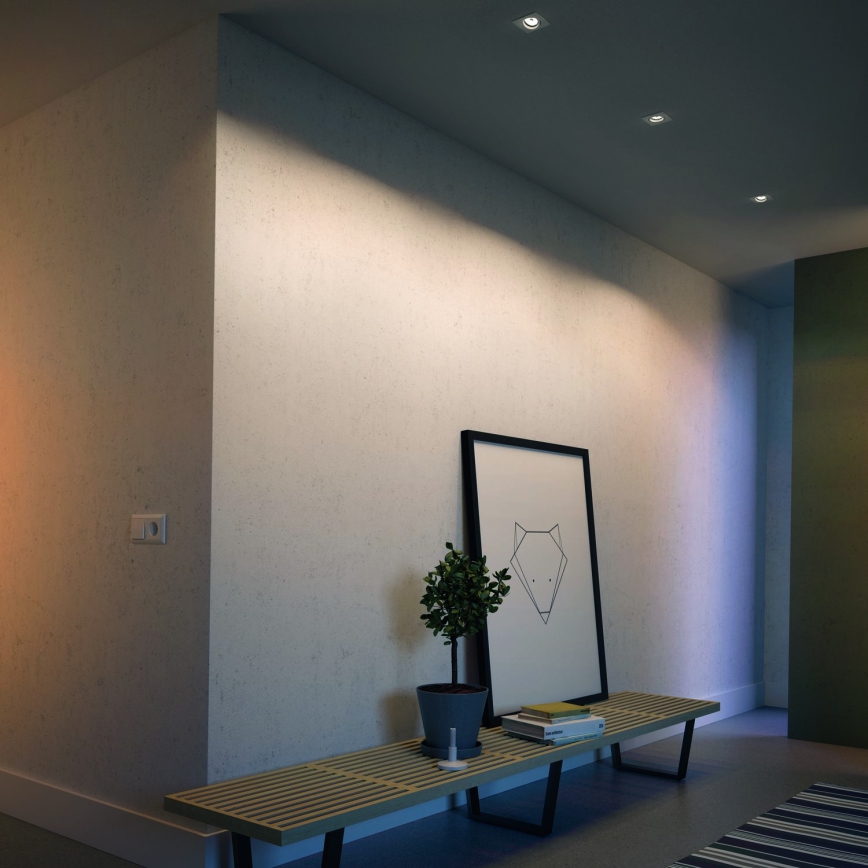 Philips - komplekt 3x LED RGBW hämardatavat lae sisse ehitatavat valgustit 1xGU10/4,8W/230V valge + kaugjuhtimispult