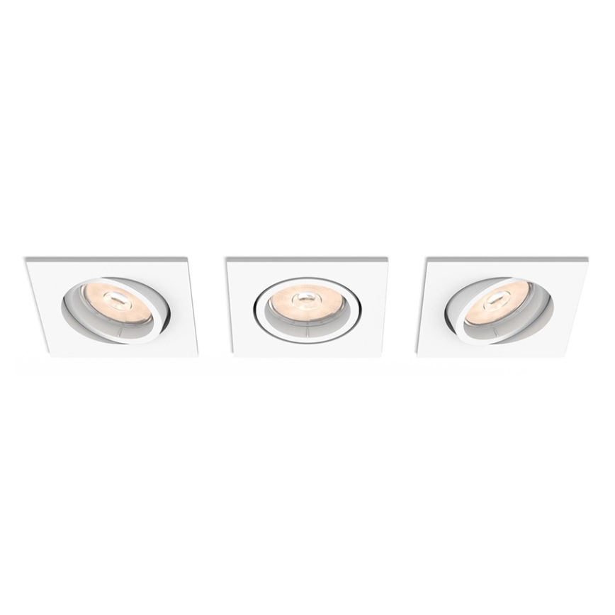 Philips - KOMPLEKT 3x Süvistatav valgusti 1xGU10/5,5W/230V