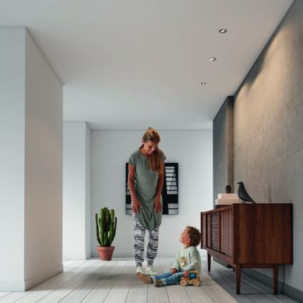 Philips - komplekt 3x LED RGBW hämardatavad lae sisseehitatavad valgustid 1xGU10/4,8W/230V läikiv kroom + kaugjuhtimispult