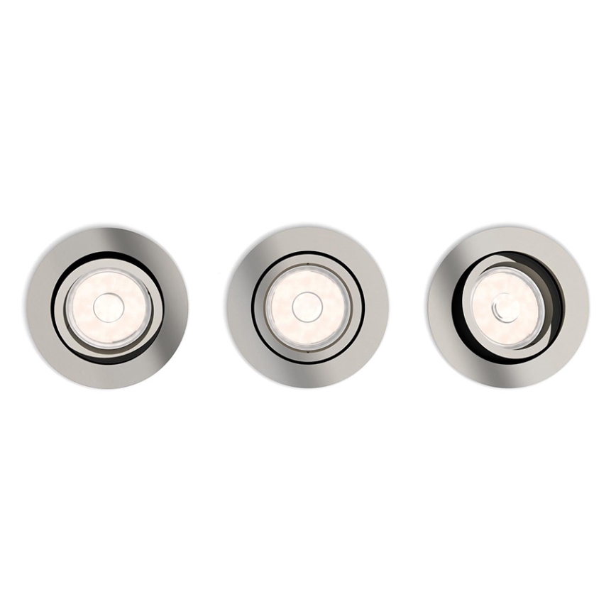 Philips - 3x Süvisvalgusti 1xGU10/5,5W/230V