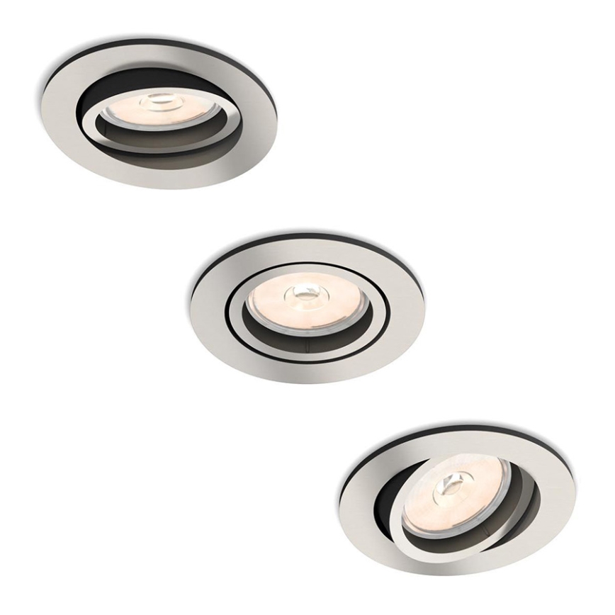 Philips - 3x Süvisvalgusti 1xGU10/5,5W/230V