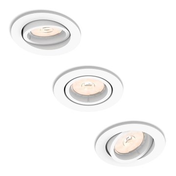 Philips 50393/31/PN - Komplekt 3x lae sisse paigaldatavat valgustit DONEGAL 1xGU10/5,5W/230V