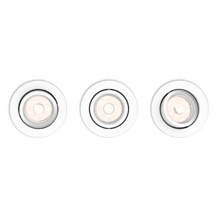 Philips 50393/31/PN - Komplekt 3x lae sisse paigaldatavat valgustit DONEGAL 1xGU10/5,5W/230V