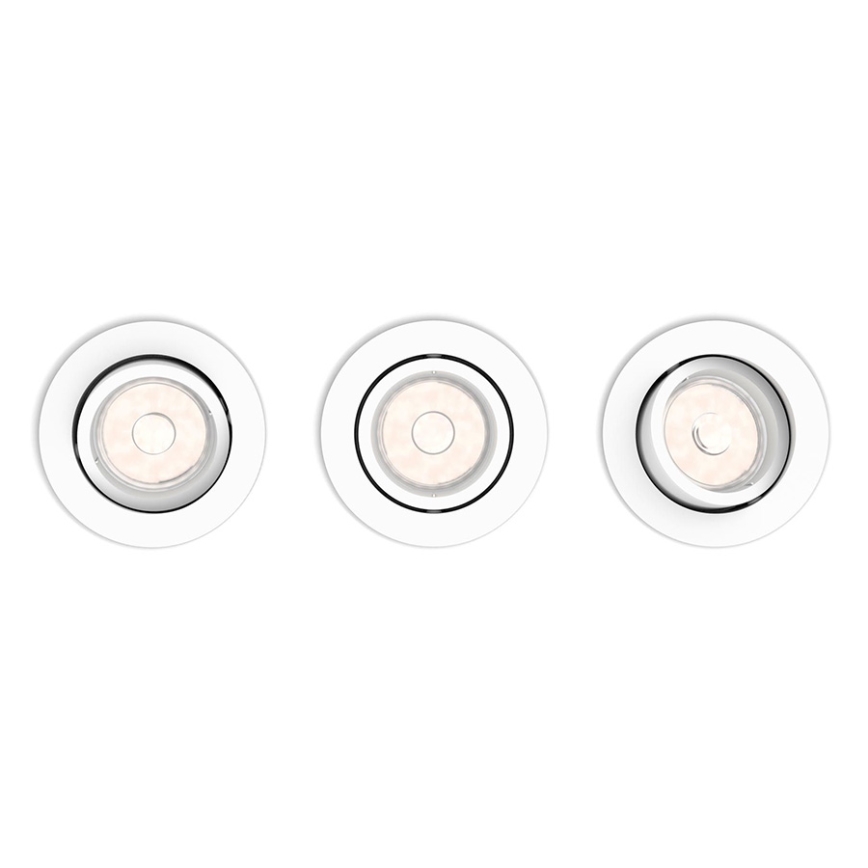 Philips 50393/31/PN - Komplekt 3x lae sisse paigaldatavat valgustit DONEGAL 1xGU10/5,5W/230V