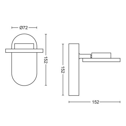 Philips - LED Hämardatav kohtvalgusti 1xLED/4,5W/230V