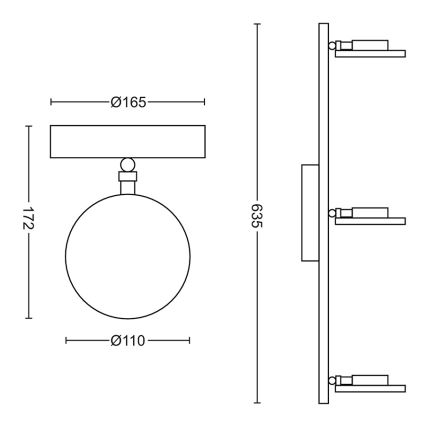 Philips - LED Hämardatav kohtvalgusti 3x LED/4,5W/230V