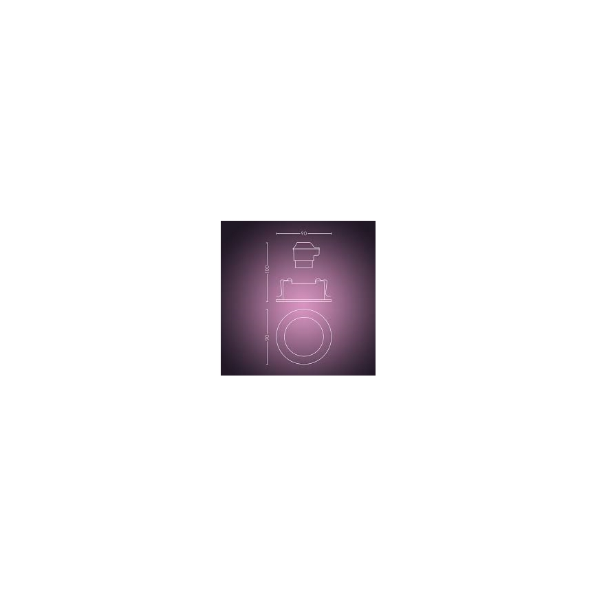 Philips - LED RGB Süvistatav valgusti Hue CENTURA 1xGU10/5,7W/230V