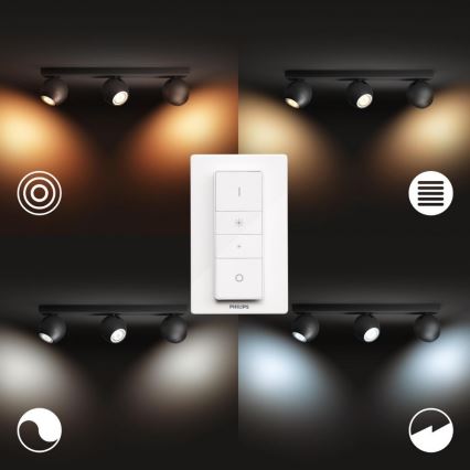 Philips - LED Hämardatav kohtvalgusti Hue BUCKRAM 3xGU10/5W/230V + pult