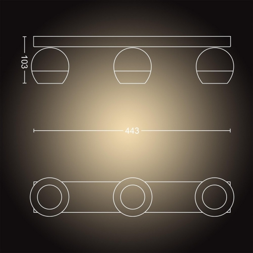 Philips - LED Hämardatav kohtvalgusti Hue BUCKRAM 3xGU10/5W/230V + pult