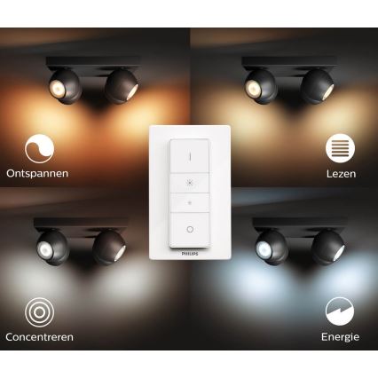 Philips - LED Hämardatav kohtvalgusti Hue BUCKRAM 4xGU10/5W/230V + pult