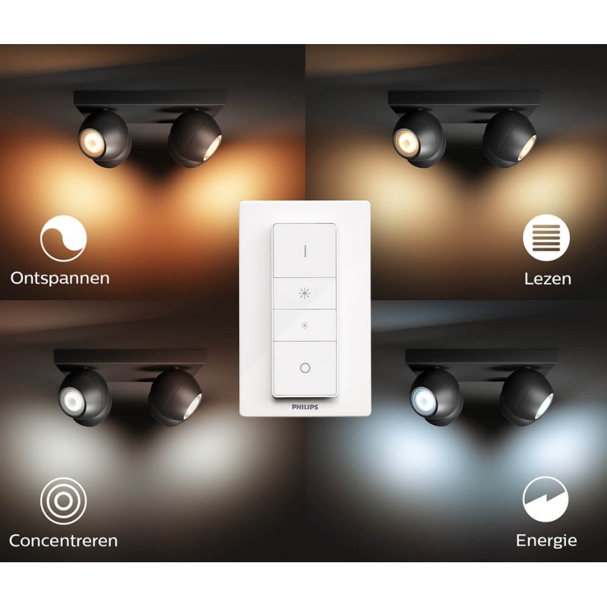 Philips - LED Hämardatav kohtvalgusti Hue BUCKRAM 4xGU10/5W/230V + pult
