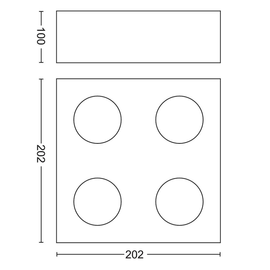 Philips - LED Hämardatav kohtvalgusti 4xLED/4,5W/230V