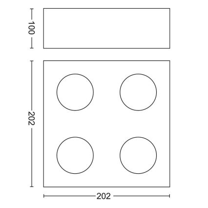 Philips - LED Hämardatav kohtvalgusti 4xLED/4,5W/230V