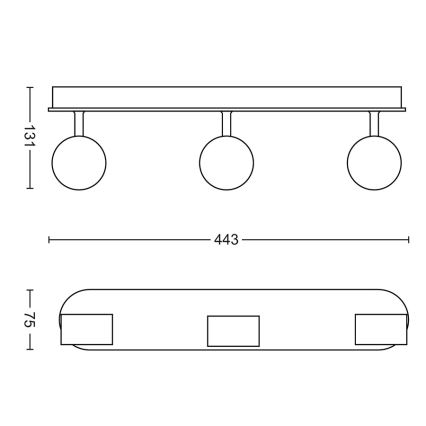 Philips - LED Hämardatav kohtvalgusti 3xLED/4,5W/230V