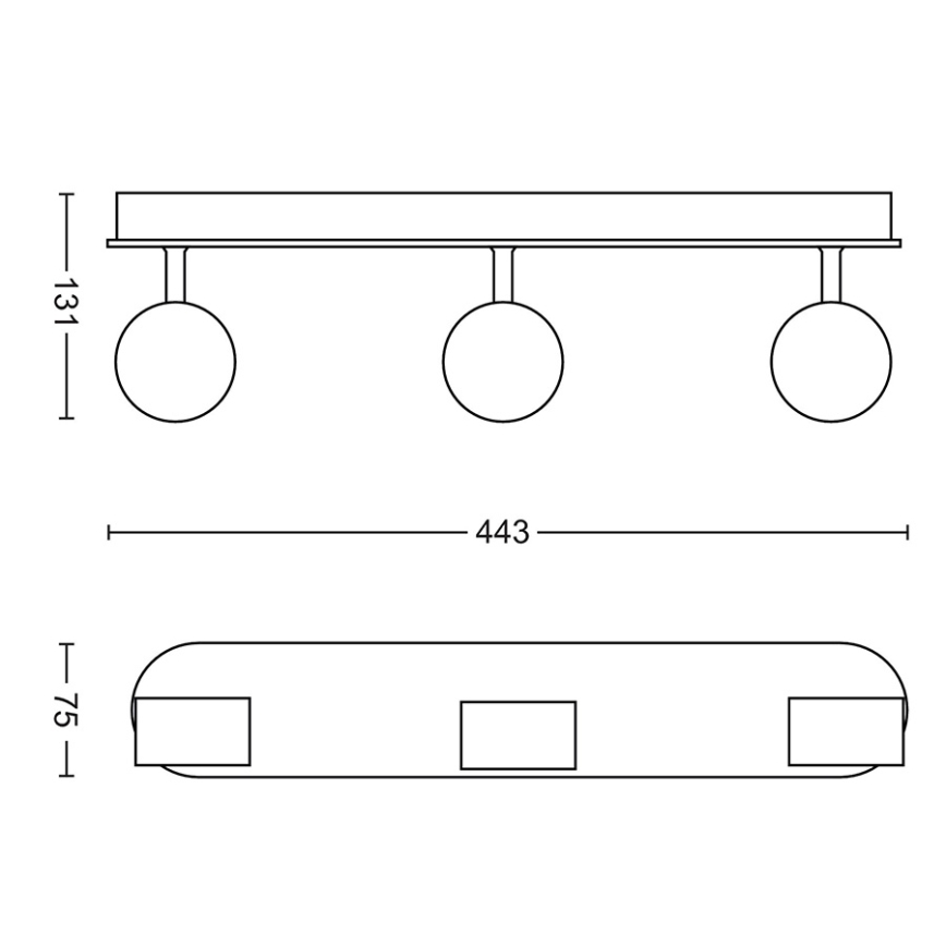 Philips - LED Hämardatav kohtvalgusti 3xLED/4,5W/230V