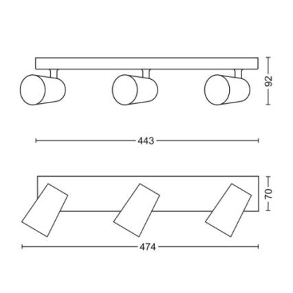 Philips - LED Kohtvalgusti 3xGU10/5,5W/230V