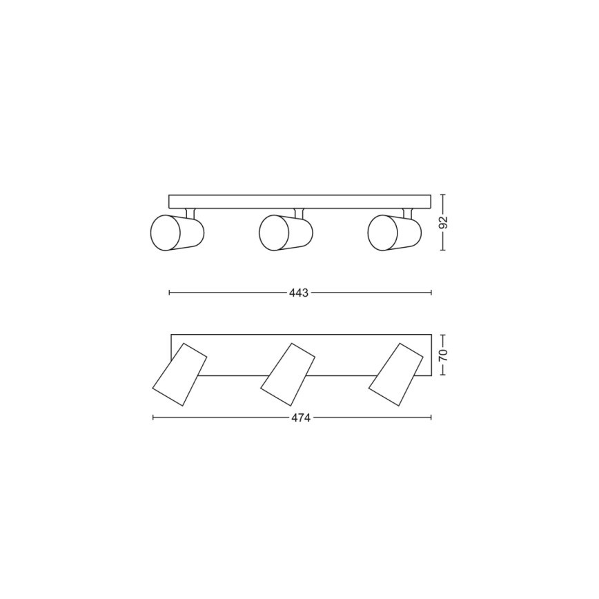 Philips - LED Kohtvalgusti 3xGU10/5,5W/230V