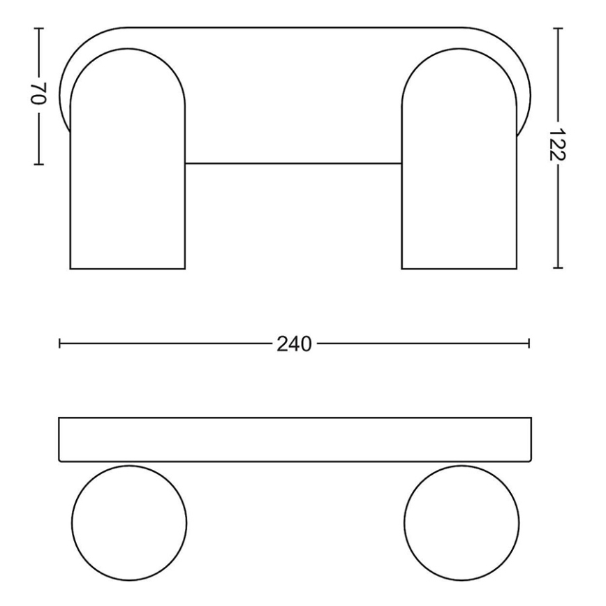 Philips - Kohtvalgusti 2xGU10/5,5W/230V