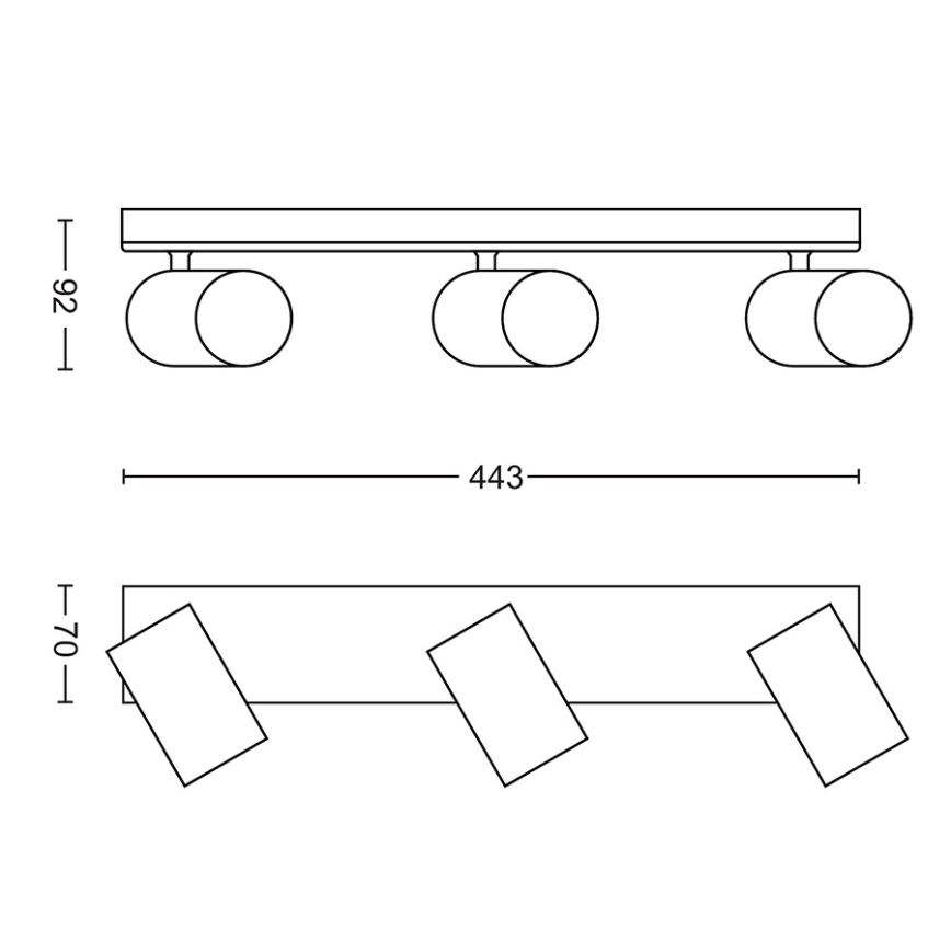 Philips - kohtvalgusti 3xGU10/5,5W/230V