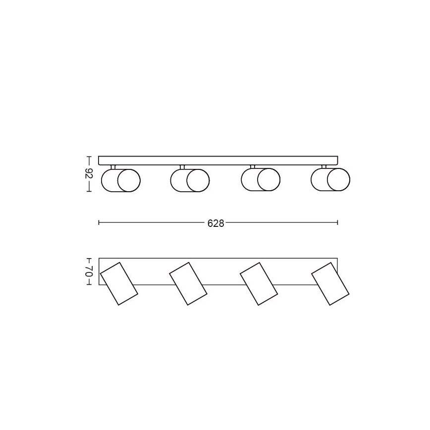 Philips - Kohtvalgusti 4xGU10/5,5W/230V