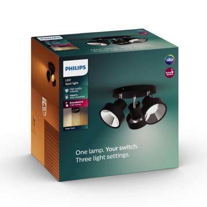 Philips 50603/30/P0 - LED Hämardatav kohtvalgusti BUKKO 3xLED/4,3W/230V