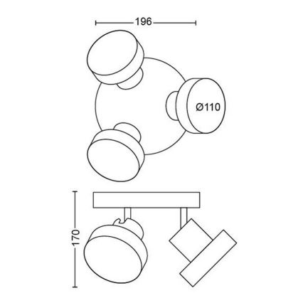 Philips - LED Kohtvalgusti 3xLED/4,5W/230V