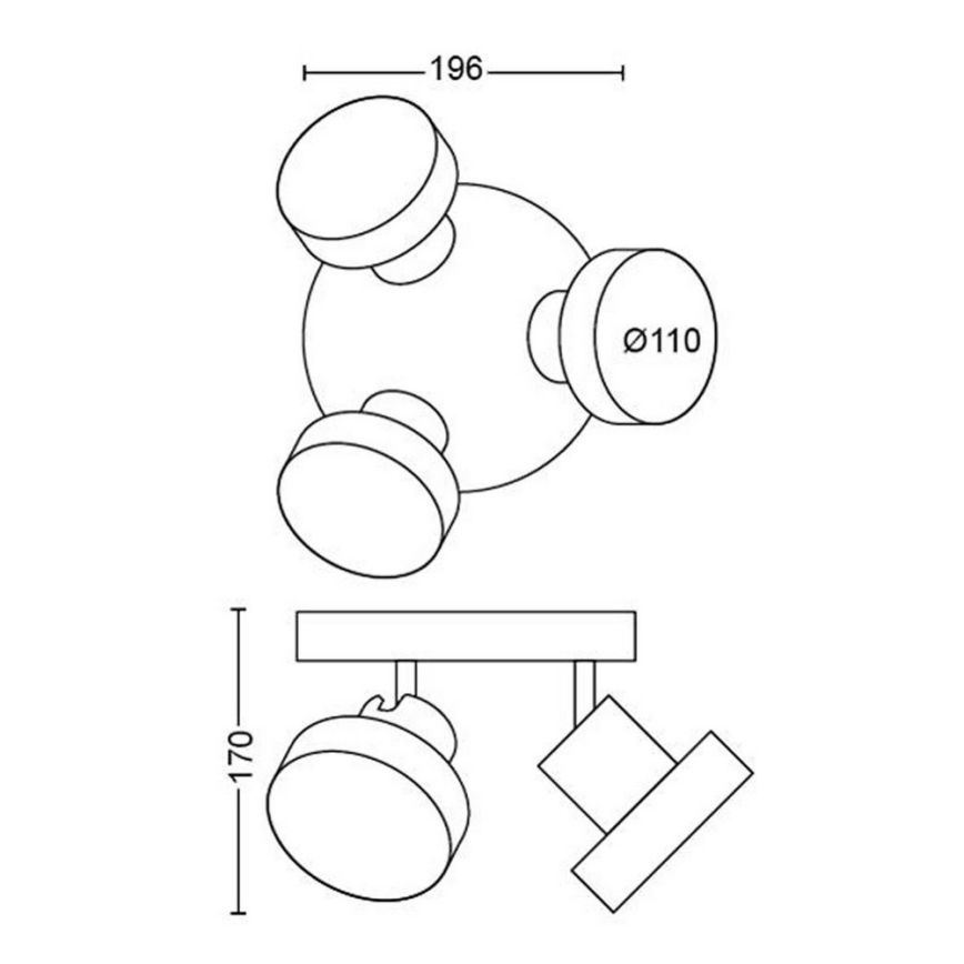 Philips - LED Kohtvalgusti 3xLED/4,5W/230V