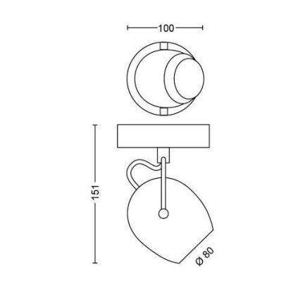 Philips 50611/31/P0 - LED Kohtvalgusti RIVANO LED/4,3W/230V