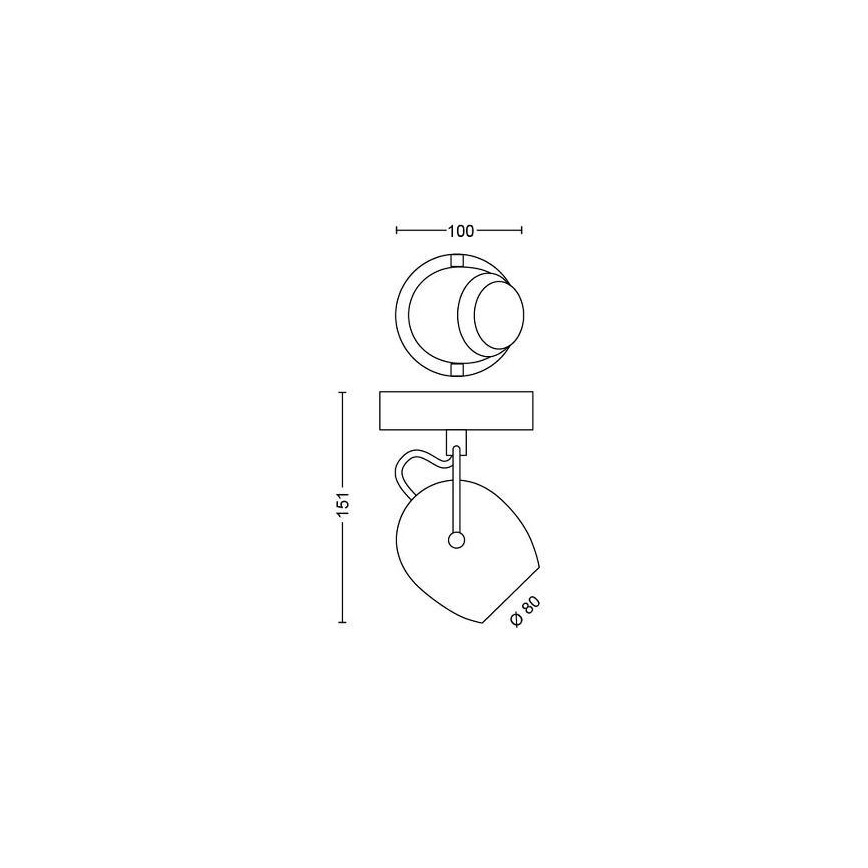 Philips 50611/31/P0 - LED Kohtvalgusti RIVANO LED/4,3W/230V