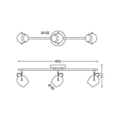 Philips - LED Kohtvalgusti 3xLED/4,5W/230V