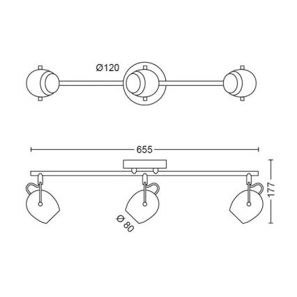 Philips 50613/31/P0 - LED Kohtvalgusti RIVANO 3xLED/4,3W/230V