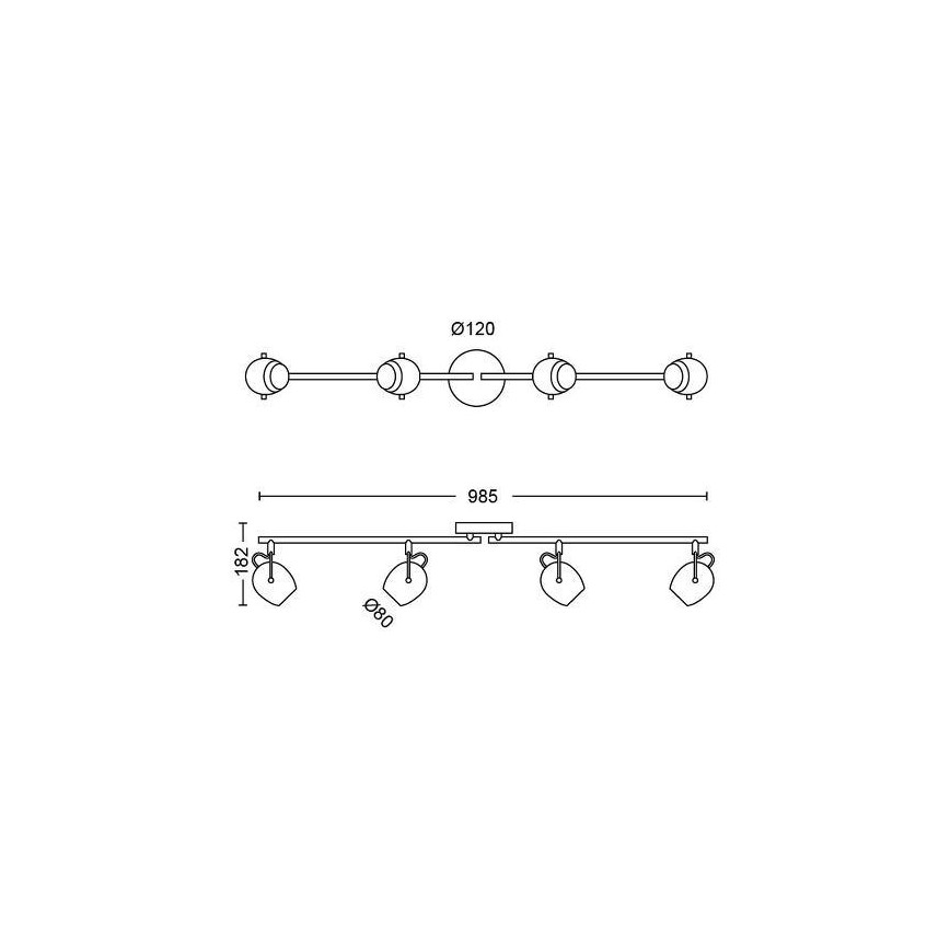 Philips 50614/30/P0 - LED Kohtvalgusti RIVANO 4xLED/4,3W/230V