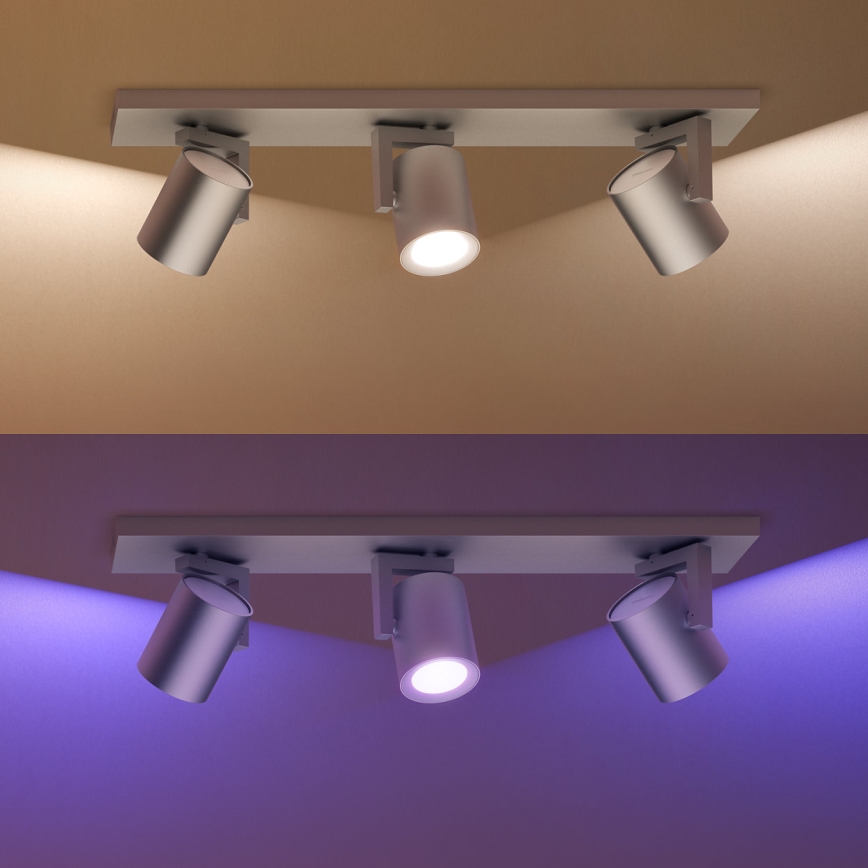 Philips - LED RGBW Hämardatav kohtvalgusti Hue ARGENA 3xGU10/5,7W/230V