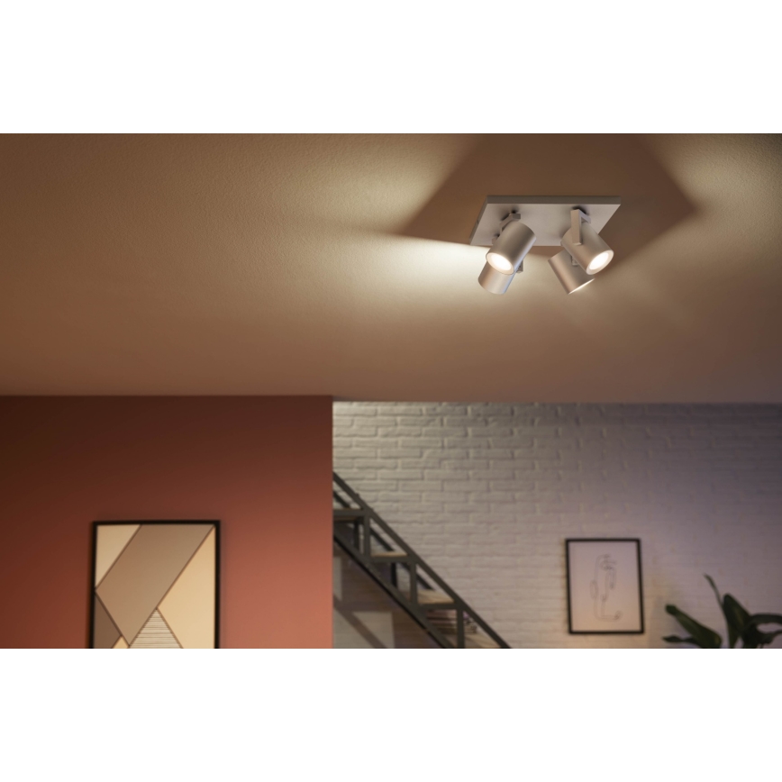 Philips - LED RGBW Hämardatav kohtvalgusti Hue ARGENA 4xGU10/5,7W/230V