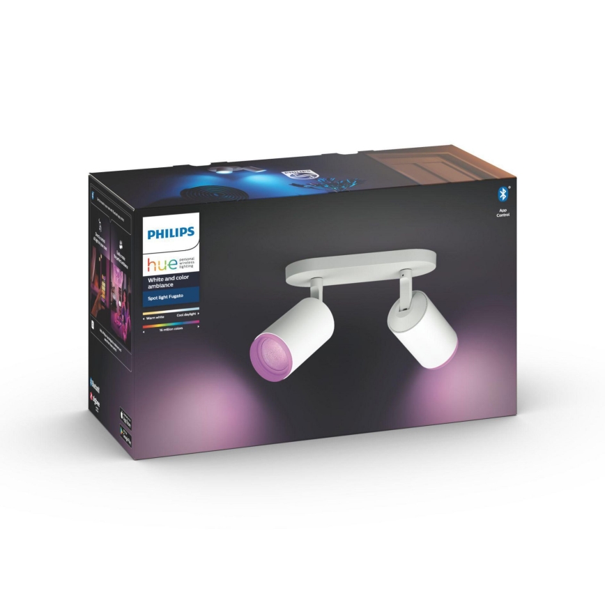 Philips - LED RGBW Hämardatav kohtvalgusti Hue FUGATO 2xGU10/5,7W/230V