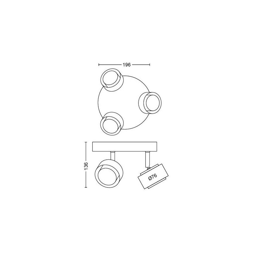Philips 50653/30/P0 - LED Kohtvalgusti FERANO 3xLED/4,3W/230V