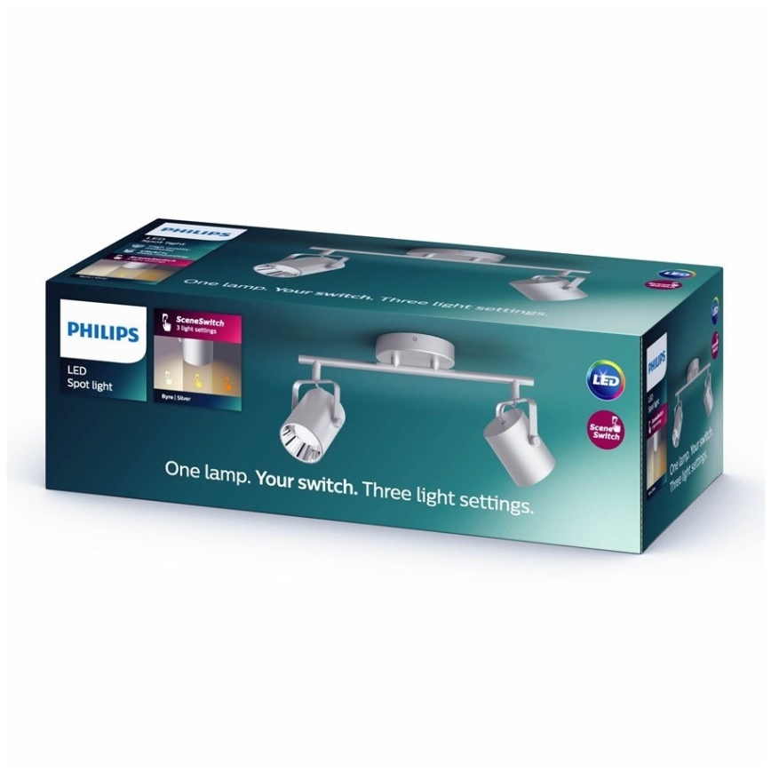 Philips 50662/14/P0 - LED Kohtvalgusti BYRE 2xLED/4,3W/230V 2200/2500/2700K