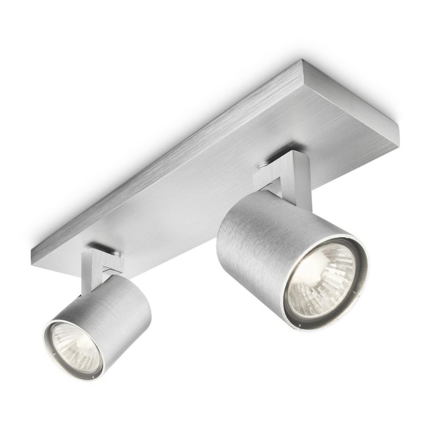 Philips 53092/48/16 - Kohtvalgusti RUNNER hõbe 2xGU10/35W/230V