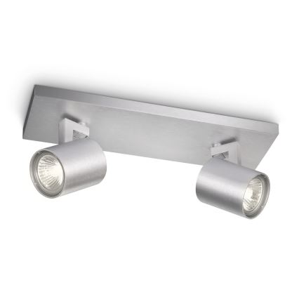 Philips 53092/48/16 - Kohtvalgusti RUNNER hõbe 2xGU10/35W/230V