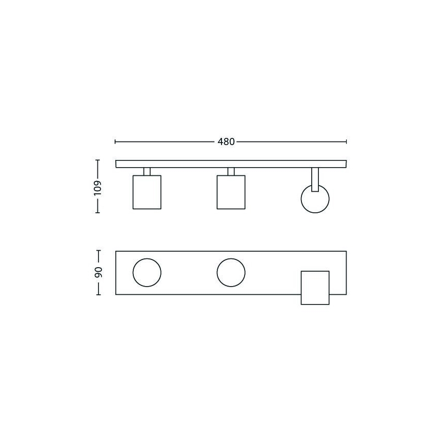 Philips - LED RGBW hämardatav punktvalgusti 3xGU10/4,8W/230V mattkroom + kaugjuhtimispult