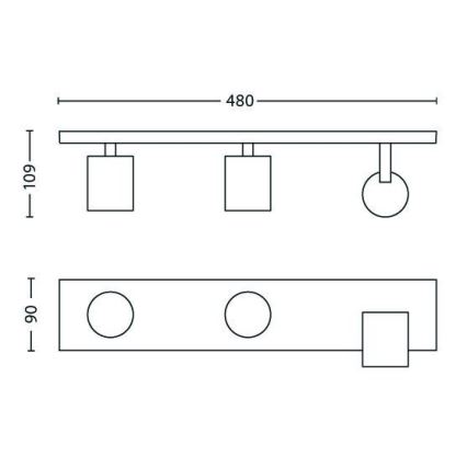 Philips - LED RGBW hämardatav punktvalgusti 3xGU10/6W/230V mattkroom + kaugjuhtimispult