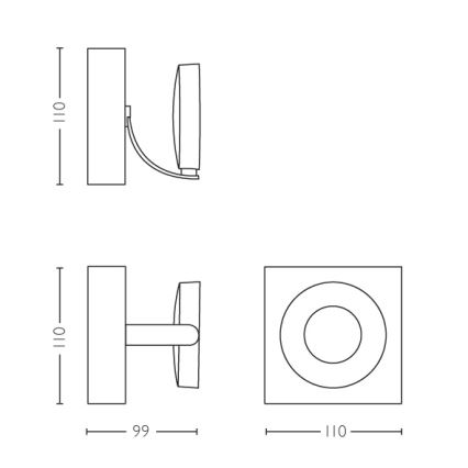 Philips 53170/31/P0 - Hämardatav kohtvalgusti MYLIVING CLOCKWORK 1xLED/4,5W