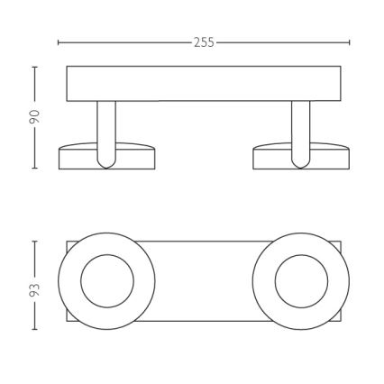 Philips- Hämardatav kohtvalgusti 2x LED/4.5W