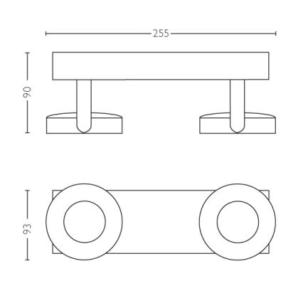 Philips- Hämardatav kohtvalgusti 2x LED/4.5W