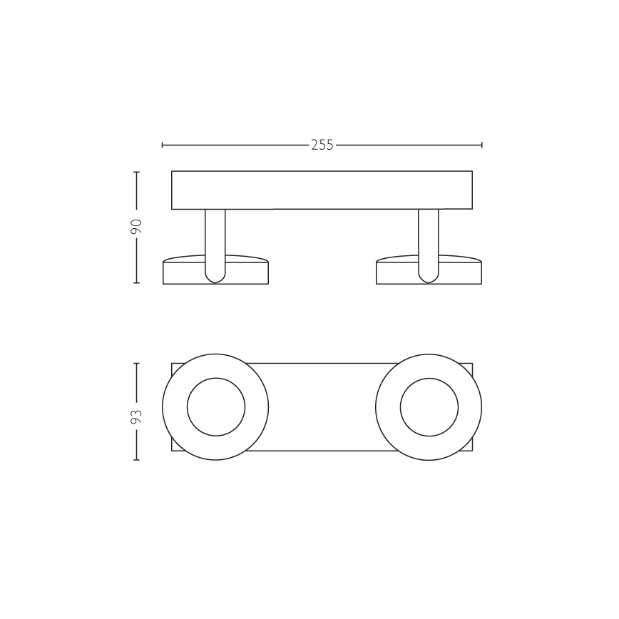 Philips- Hämardatav kohtvalgusti 2x LED/4.5W