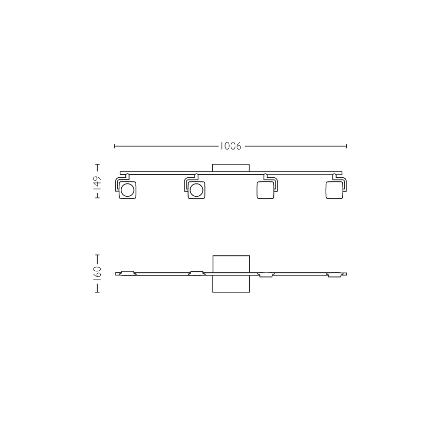 Philips 53194/48/P0 - LED Kohtvalgusti MILLENNIUM 4xLED/4,5W/230V