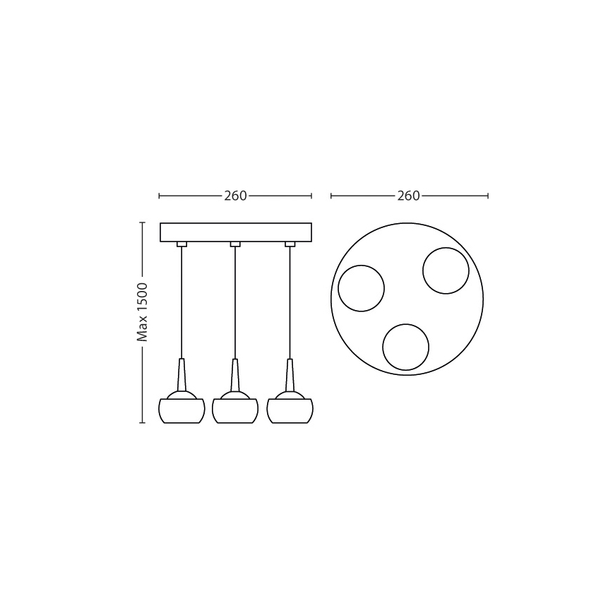 Philips 53223/11/16 - LED Ripplühter CYPRESS 3xLED/3W/230V