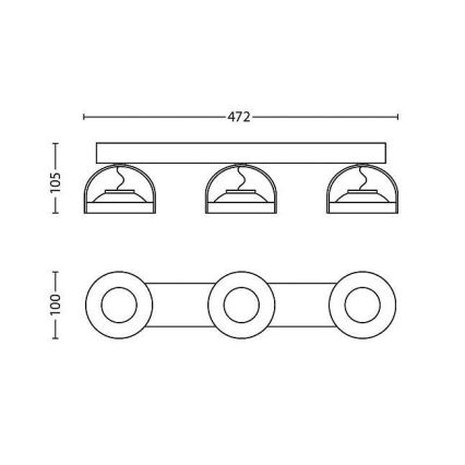 Philips - LED Hämardatav kohtvalgusti 3xLED/4,5W/230V