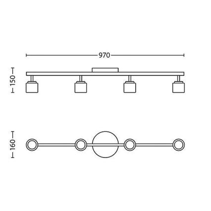 Philips - LED Kohtvalgusti 4x LED/4W/230V